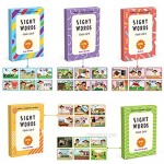 Olefun Sight Words Flash Cards with Characters Scene & Motion & Sentences-220 Educational Flash cards for Age of 4 5 6 7 Years old Pre K Preschool Kindergarten 1st 2nd Grade Homeschool Learn to Read.