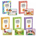 Olefun Sight Words Flash Cards with Characters Scene & Motion & Sentences-220 Educational Flash cards for Age of 4 5 6 7 Years old Pre K Preschool Kindergarten 1st 2nd Grade Homeschool Learn to Read.