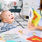 Richgv Toddler Flash Cards Early Learning Educational Toys for Baby 48 Cards 96 Page with Rings Preschool Toys