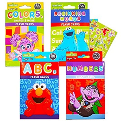 Sesame Street Educational Flash Cards for Early Learning. Set includes Colors  Shapes & More  ABCs  Numbers and Beginning Words.