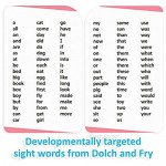 Sight Words Flashcards for Reading Readiness 100 Pack - Lined & Double-Sided Phonics Word Learning Tools - Prep for Preschool Kindergarten Elementary Home School