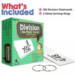 Star Right Education Math Division Flash Cards 0-12 (All Facts 156 Cards) with 2 Rings