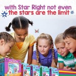 Star Right Flash Cards Set of 4 - Numbers Alphabets First Words Colors & Shapes - Value Pack Flash Cards with Rings for Pre K - K