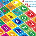 teytoy Baby Soft Alphabet Cards Toys 26Pcs ABC Alphabet Flash Cards Early Learning Toy with Storage Bag Washable Soft Letter Toy for Toddlers Kids Boys Girls Over 0 Years
