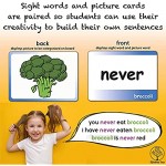 THE BAMBINO TREE Sight Words and Vocabulary Sorting Flashcard Board Game - 400 Cards Learn to Read Words and Categorize Pictures