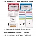 Think Tank Scholar 300 Facts Multiplication & Division Flash Cards (Award Winning) | All Facts 1-12 | Pocket-Size | Learn to Multiply & Divide | 3rd 4th 5th 6th Grades & Homeschool +10 Games