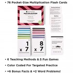 Think Tank Scholar Multiplication Flash Cards | 150 Facts: All Facts 1-12 | Pocket-Size Flash Cards | 6 Teaching Methods and 5 Fun Games