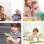 VNOM Soft Baby Alphabet Cards 26 Letters Learning Flash Cards with Cloth Bag Early Educational Toy for Kids Toddlers Babies Infants