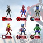 Action Figures Anime Figures Mini Action Figures for Boys 6 Pack Hero Series Set Figures with Bases PVC Figure Doll with 6 Popular Classic Characters Figures Ages 3 and up