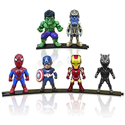 Action Figures  Anime Figures  Mini Action Figures for Boys  6 Pack Hero Series Set Figures with Bases  PVC Figure Doll with 6 Popular Classic Characters Figures Ages 3 and up