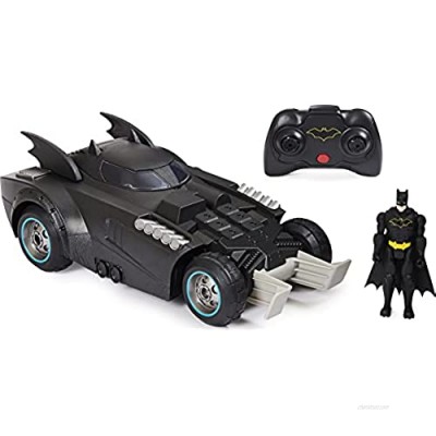 DC Comics Batman Launch and Defend Batmobile Remote Control Vehicle with Exclusive 4-inch Batman Figure  Kids Toys for Boys