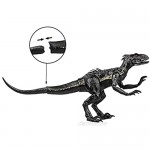Enfudid 15cm/6inch Jurassic Dinosaurs Toy Joint Movable Action Figure Walking Dinosaur Toy for Kids Indoraptor Dinosaur (Black)