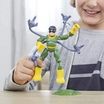 Marvel Spider-Man Bend and Flex Black Suit Spider-Man Vs. Doc Ock Action Figure Toys 6-inch Flexible Figures for Kids Ages 4 and Up