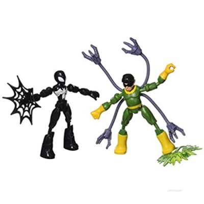 Marvel Spider-Man Bend and Flex Black Suit Spider-Man Vs. Doc Ock Action Figure Toys  6-inch Flexible Figures  for Kids Ages 4 and Up