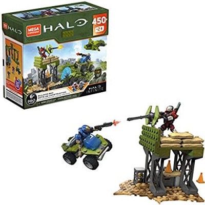 Mega Construx Halo Building Box Halo Infinite Construction Set with Spartan Gungnir Character Figure  Building Toys for Kids