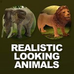 Prextex Realistic Looking Safari Animal Figures - 9 Large Plastic Jungle Animal Toys with Educational Animals Book