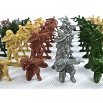 Wankko 2-Inch Plastic Army Men Action Figures 10 Unique Sculpts Pack of 100 (Green)