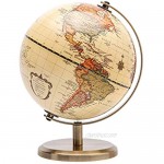 ANNOVA Antique Globe Dia 5.5-inch / 14CM - Educational/Geographic/Modern Desktop Decoration - Stainless Steel Arc and Base - for School Home and Office (Antique 5.5“)