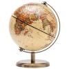 ANNOVA Antique Globe Dia 5.5-inch / 14CM - Educational/Geographic/Modern Desktop Decoration - Stainless Steel Arc and Base - for School  Home  and Office (Antique 5.5“)