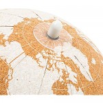 Cork Globe 6 Push Pins Educational World Map for Desktop (7.87 x 9.84 in)