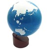 Danni Baby Earth Globe Toys Montessori Earth Globe Plastic and Wood Material Learn to Know World Children Early Learning Teaching Aids (White)