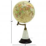 Deco 79 94454 Wood Metal Marble Globe 8 x 16