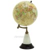 Deco 79 94454 Wood Metal Marble Globe  8" x 16"