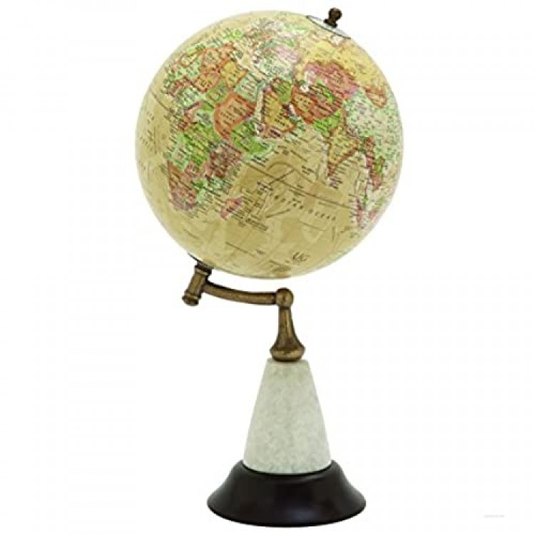 Deco 79 94454 Wood Metal Marble Globe 8 x 16