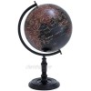 Deco 79 Metal Wood Globe  21-Inch by 14-Inch  Tan/White