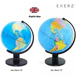 Exerz Educational World Globe (Large 25cm) Swivel Rotating Globe - Dia 25cm