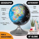 Globe for kids Learning - Globes of the World with Stand - World Globe Constellation Globe & Night Light Kids Globe Stem Toy - Perfect Interactive Globe by Brookstone