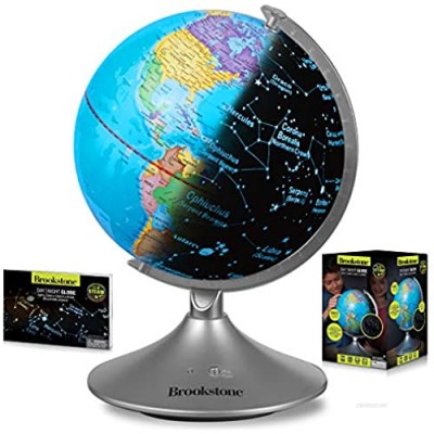 Globe for kids Learning - Globes of the World with Stand - World Globe  Constellation Globe & Night Light Kids Globe Stem Toy - Perfect Interactive Globe by Brookstone