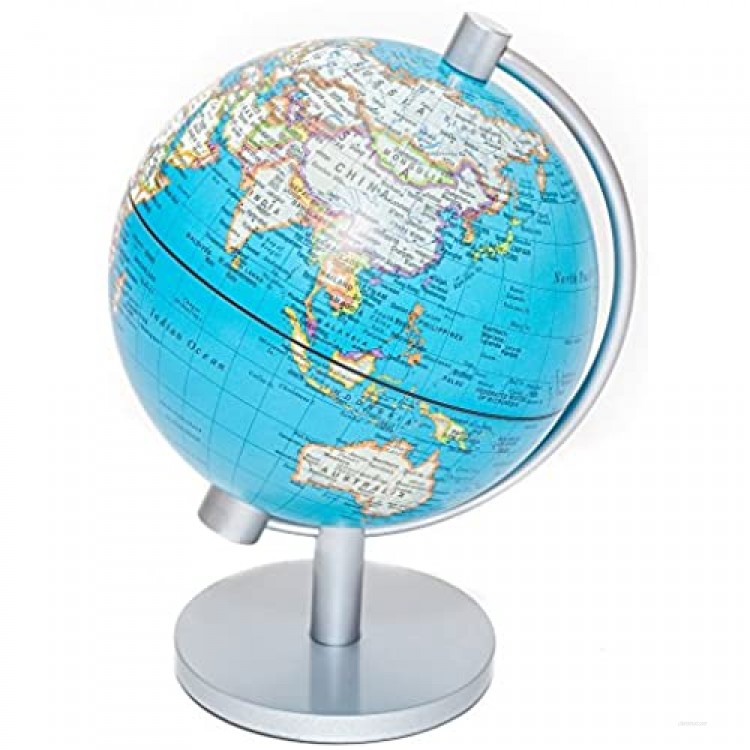 Ocean Blue Globe of The World with Lighting 5 1/2