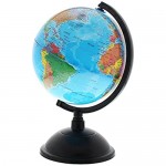 PROW® 8 Inch Illuminated 2 in 1 World Globe Interactive Globe for Kid’s Room Lighting or Traveler plus Compass (English version)
