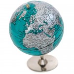 Turquoise & Sliver Globe of The World 5