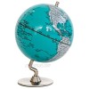 Turquoise & Sliver Globe of The World 5"