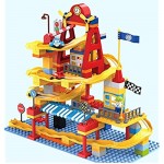 156PCS Marble Run Building Blocks Set for Kids Marble Race Track for 3+ Year Old Boys and Girls Big Blocks STEAM Toy Bricks Set Kids Race Track Compatible with All Major Brands