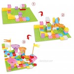 BeebeeRun Marble Run Building Blocks Set for Kid 111 PCS Marble Race Track Toy Classic Big Blocks STEM Toy for 5 6 7 8 9 10 Year Old Kids