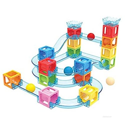Edushape Magnetic 36 Piece Marble Ball Run Maze Builder Set - Educational Learning Boys Girls Toy Gift for Kids Children