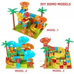 H HIBOBI 205pcs Marble Run Building Toys Deluxe Big Blocks Bricks Set Compatible with All Major Brands Bulk Bricks Set for Boys Girls Toddler Age 3+