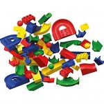 Hubelino 128 Piece Run Elements - The Original Duplo Compatible Marble Run Expansion Set - Made in Germany