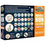 Marble Genius Glow Marble Run Starter Set - 115 Complete Pieces + Free Instruction App & Full Color Instruction Manual