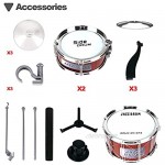 AHOMASH Small Jazz Drum Sets for Kids 1-6 Years Old Beats Musical Toys Plastic Drum Kit with Cymbal & Drumsticks