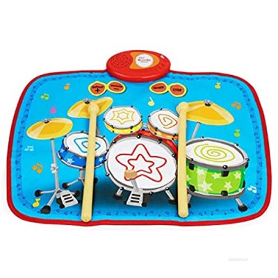 Bambiya Electronic Drum Pad Machine for Kids - Touch-Sensitive Toy Electronic Drum Set for Kids with 8 Drumming Areas  2 Play Modes and Adjustable Volume. ASTM Certified