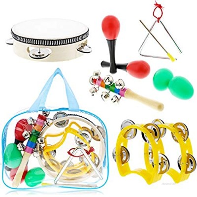 Juvale Kids Musical Rhythm Percussion Instruments (10 Pieces)