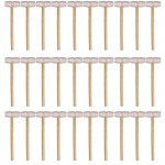 KRISMYA Mini Wooden Hammers for Chocolate 30 Pcs Small Wooden Mallets for Breakable Chocolate Heart Crab Hammer Toy Mallets for Kids Crafts and Party Game Props