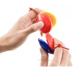 MUSICUBE Castanets for Kids 24 Pcs Plastic Finger Castanets Hand-Held Percussion Musical Instrument Professional Castanet Machine for Music or Rhythm Class Children Musical Toys (2 Colors Included)