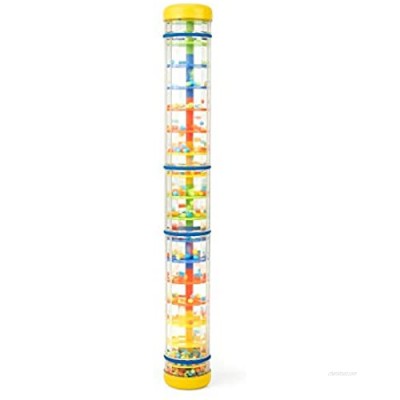 Rainmaker - 16 Inch Rain Stick Musical Instrument For Babies  Toddlers And Kids - Turn Over And Watch The Colorful Beads Flow Down The Tube As It Creates The Soothing Sound Of Rain