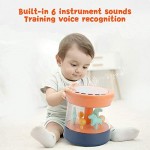 Richgv Babies Drum Toddlers Musical Drum Set Educational Toys for 1-6 Year-Olds Electronic Drum Instruments with Lights