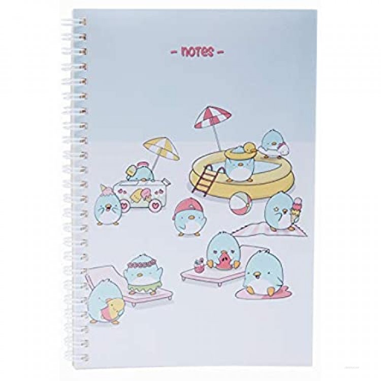Children's notebook CUTIE SQUAD cute cartoon cover girl diary gift school office travel hardcover notes suitable for children boys and girls (CuiteSquad Ray POOLPARTY PENGUINS)